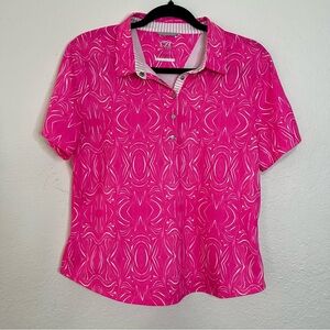 Cutter & Buck Hot Pink CB DryTec‎ 50+ UPF Golf Polo Shirt Women’s Size Large